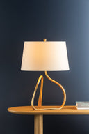 Vintage Gold Leaf Tharold Table Lamp 18" by Hudson Valley, view 5
