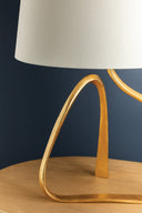 Vintage Gold Leaf Tharold Table Lamp 18" by Hudson Valley, view 7