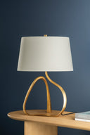 Vintage Gold Leaf Tharold Table Lamp 18" by Hudson Valley, view 3