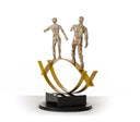 SZ0241 Modern Bronze Acrobats-Tightrope Sculpture