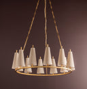 Vintage Gold Leaf Tirana Chandelier 42" by Corbett Lighting, view 2