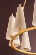 Vintage Gold Leaf Tirana Chandelier 42" by Corbett Lighting, view 3