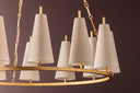 Vintage Gold Leaf Tirana Chandelier 42" by Corbett Lighting, view 4