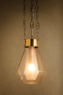 Vintage Brass Tragus Pendant 14" by Corbett Lighting, view 5