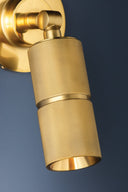 Aged Brass Truett Wall Sconce 5" by Hudson Valley, view 11