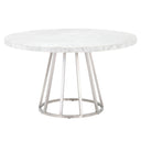 Turino 54" Round Dining Table Carrera Top