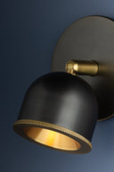 Aged Brass and Distressed Bronze Tuthill Flush Mount 4.25" x 4.25" by Hudson Valley, view 6