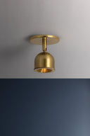 Aged Brass Tuthill Flush Mount 4.25" x 4.25" by Hudson Valley, view 2