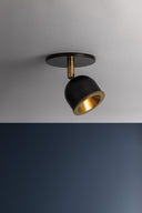 Aged Brass and Distressed Bronze Tuthill Flush Mount 4.25" x 4.25" by Hudson Valley, view 8