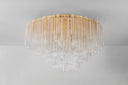 Vintage Gold Leaf Varenna Semi Flush 48" by Corbett Lighting, view 2