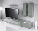 Modena Grey Entertainment Center w/ LED Lighting