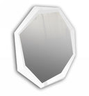 Octagon Modern White Crocodile Lacquer Mirror