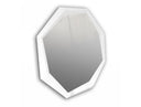 Octagon Modern White Crocodile Lacquer Mirror