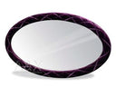 Palace Purple Fabric Oval Mirror