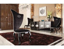 Mills - Modern Black Velvet Rosegold Dining Chair Set of 2