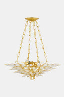 Gold Leaf Vittoria Chandelier 24" by Corbett Lighting, view 4