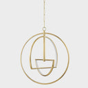Aged Brass Welland Chandelier 28" by Hudson Valley, view 2
