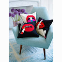 Lips Full Dose Needlepoint Pillow