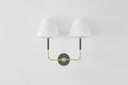 Aged Brass and Soft Studio Green Wedgewood Wall Sconce 19" x 16" by Hudson Valley, view 2