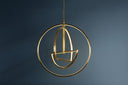 Aged Brass Welland Chandelier 28" by Hudson Valley, view 6