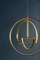 Aged Brass Welland Chandelier 28" by Hudson Valley, view 4