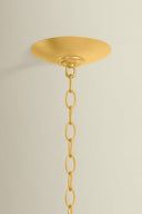 Vintage Gold Leaf Whitfield Chandelier 48" by Hudson Valley, view 3
