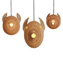 Wicker Blowfish Medium Pendant