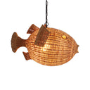 Wicker Blowfish Small Pendant