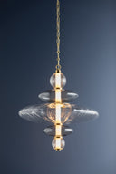 Aged Brass Williams Pendant 24.75" by Hudson Valley, view 5