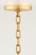 Vintage Gold Leaf Woodlawn Pendant 19" by Hudson Valley, view 2