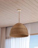 Vintage Gold Leaf Woodlawn Pendant 28.5" by Hudson Valley, view 2