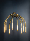 Vintage Polished Brass Zeme Chandelier 47.75" by Corbett Lighting