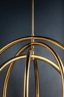 Vintage Polished Brass Zeme Chandelier 47.75" by Corbett Lighting, view 2