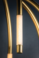 Vintage Polished Brass Zeme Chandelier 47.75" by Corbett Lighting, view 7