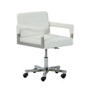 Craig Modern White Bonded Leather Office Chair