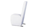 Maud Modern White Leatherette Dining Chair