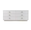 Victoria Modern White Crocodile Lacquer 6-Drawer Chest