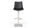Aaron - Modern Black Eco-Leather Bar Stool
