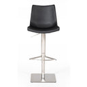 Aaron - Modern Black Eco-Leather Bar Stool