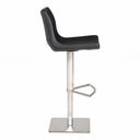 Aaron - Modern Black Eco-Leather Bar Stool