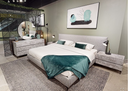 Aria - Italian Modern Grey Fabric Bed