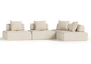 Mondo - Modern Modular Beige Fabric Sectional Sofa-4-Piece Sectional