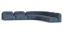 Forman - Modern Blue Fabric Modular Sectional Sofa