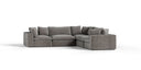 Vicki - Modern Grey Fabric Modular Sectional Sofa-5-Piece Sectional