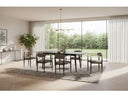 Suzie - Modern Ceramic + Black Ash Extendable Dining Table