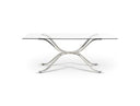 Pittson - Modern Extendable Grey Glass Dining Table