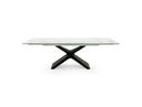 Adelaide Modern Stainless Steel & Glass Dining Table