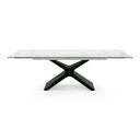 Adler - Modern Black Glass Extendable 63"/94.5" Dining Table