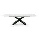 Adler - Modern Black Glass Extendable 63"/94.5" Dining Table