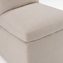 Adrian - Modern Beige Fabric Dining Chair w/ Castor Wheels
